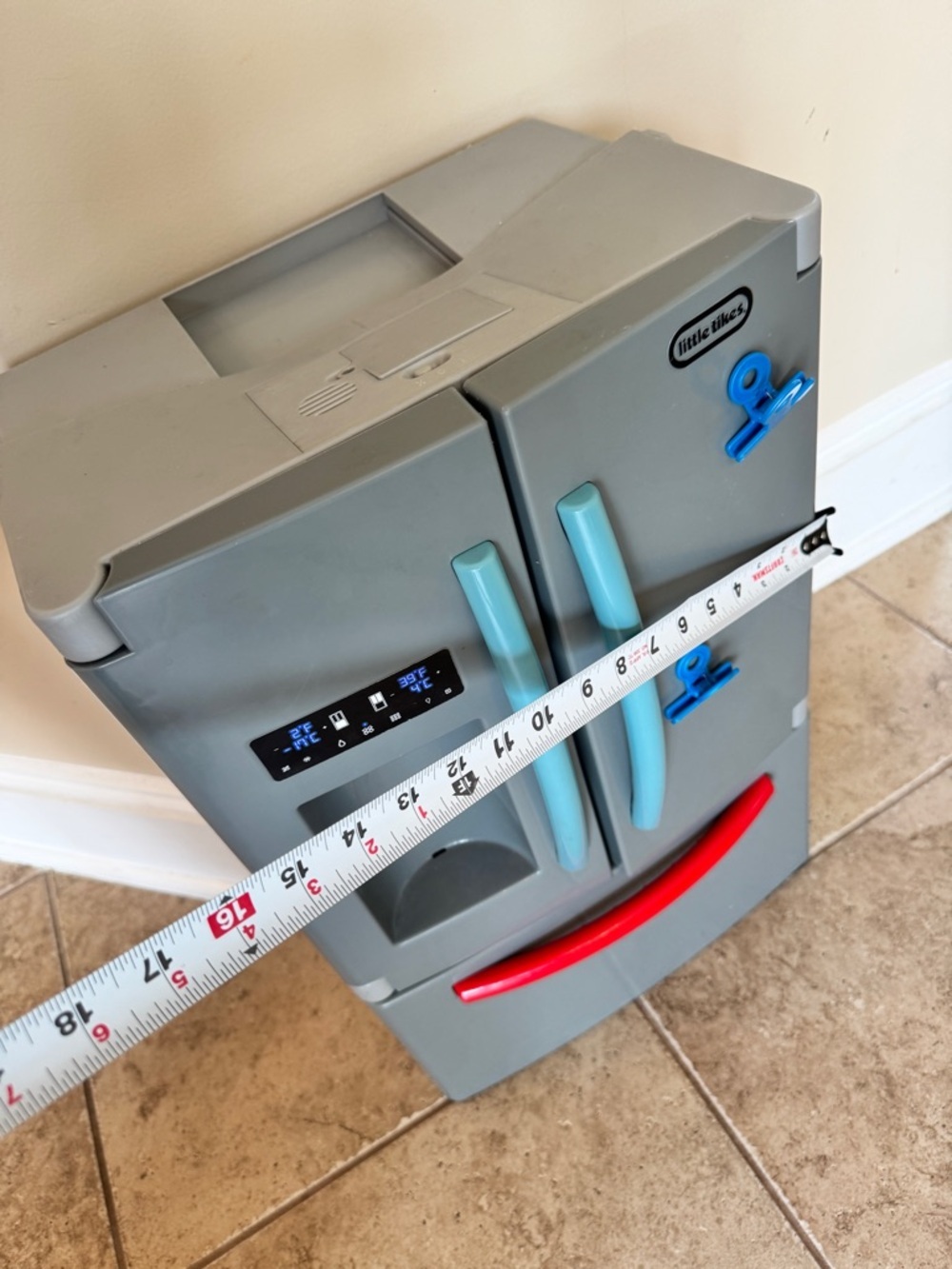 Little Tikes Grey & Blue Pretend Play Refrigerator Food Kids Toddler Boys Girls - Picture 8 of 9